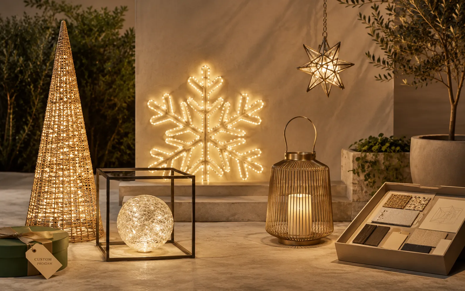 Custom outdoor decorative product development and lighting programs