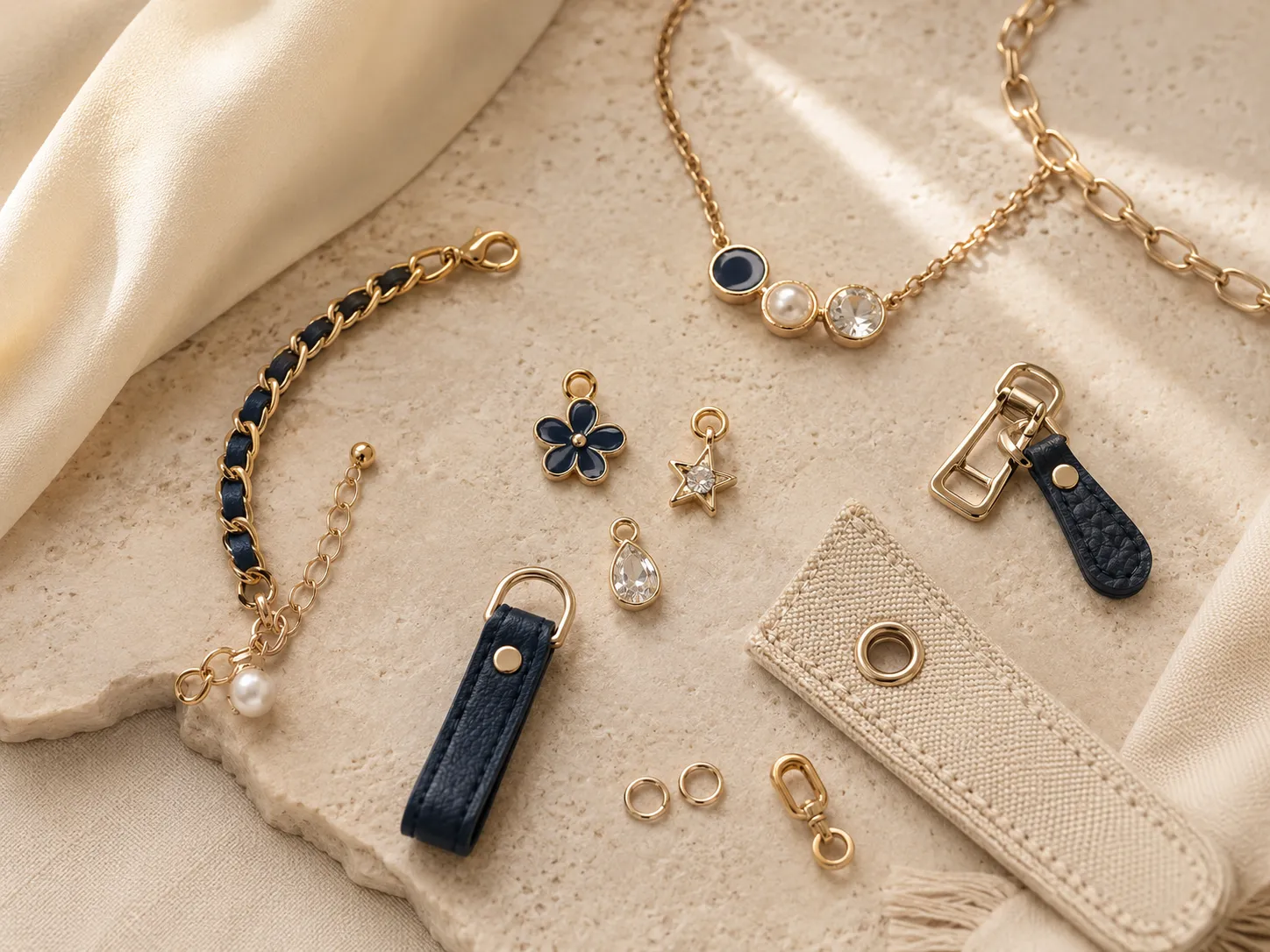 Fashion charms for bracelets, necklaces, zipper pulls and apparel accessories