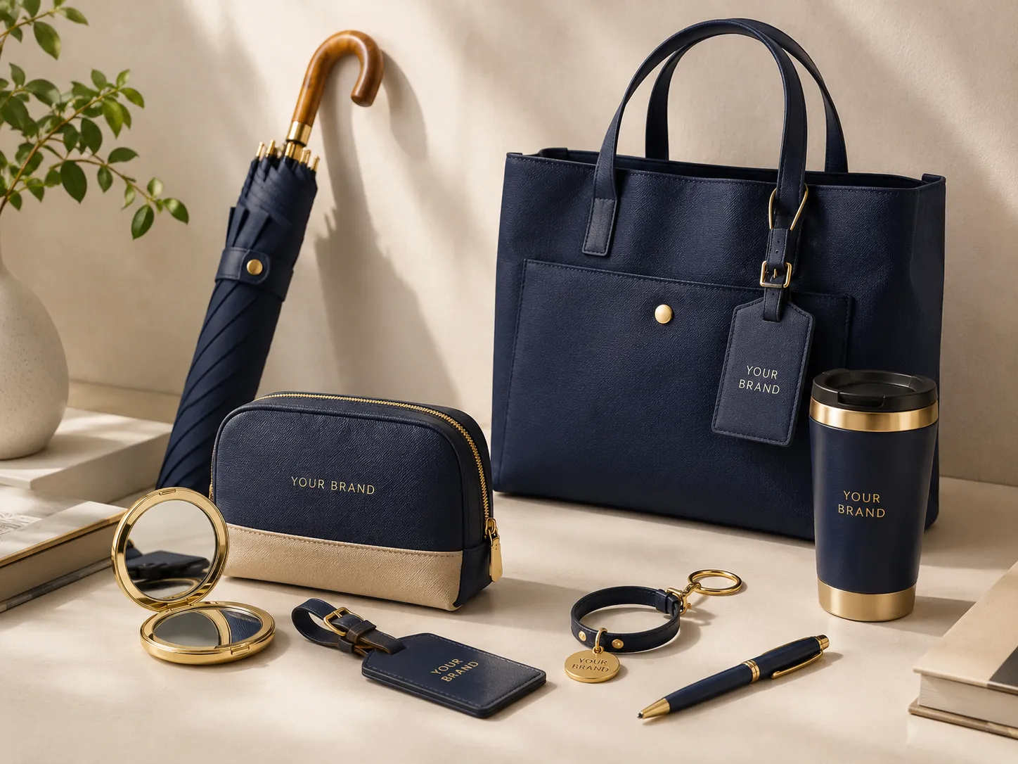 Customized lifestyle accessories including umbrellas bags travel accessories and everyday gifts