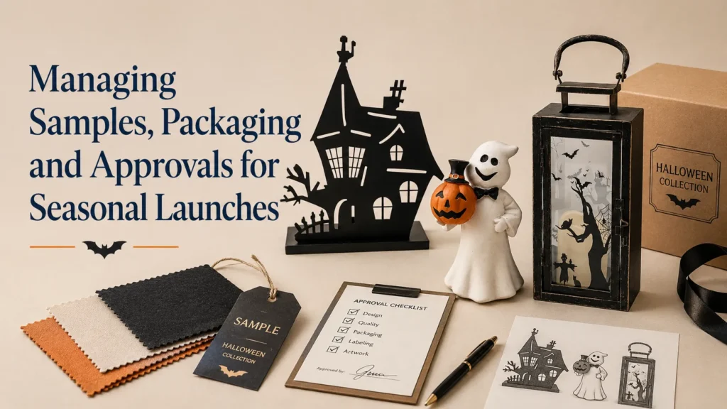 Sample packaging and approval process for seasonal product launches