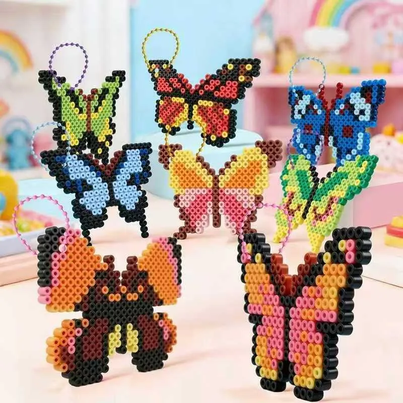 Custom fuse bead butterfly charms and keychains